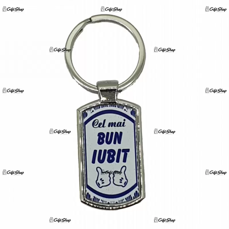 Cel mai bun iubit, breloc din metal cu mesaj